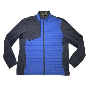 Greyson Hybrid Quilted Jacket Mens XL Blue Full Zip Performance Golf Coat